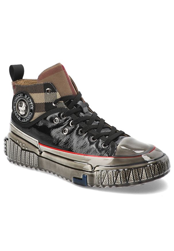 Czarne Sneakersy John Doubare Stylowe Obuwie Męskie. Okazja: na co dzień. Zapięcie: klamry. Kolor: czarny. Materiał: skóra, tkanina, guma. Szerokość cholewki: normalna. Wzór: moro, nadruk, aplikacja