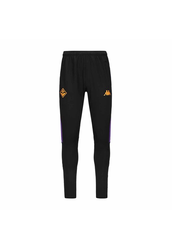 Kappa - Spodnie dresowe Fiorentina Abunszip Pro 8 2024/25. Kolor: niebieski, fioletowy, czarny, wielokolorowy. Materiał: dresówka. Sport: piłka nożna