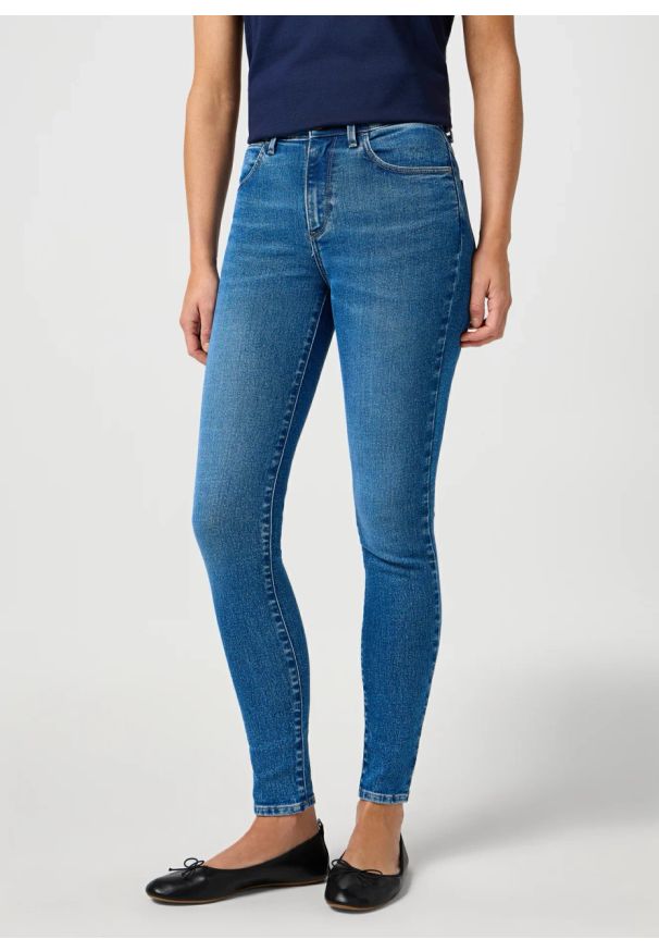 Wrangler - DAMSKIE SPODNIE WRANGLER HIGH SKINNY URBAN HAZE 112362302