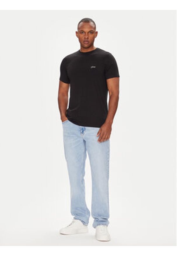 Guess T-Shirt M4GI70 KC9X0 Czarny Slim Fit. Kolor: czarny. Materiał: bawełna
