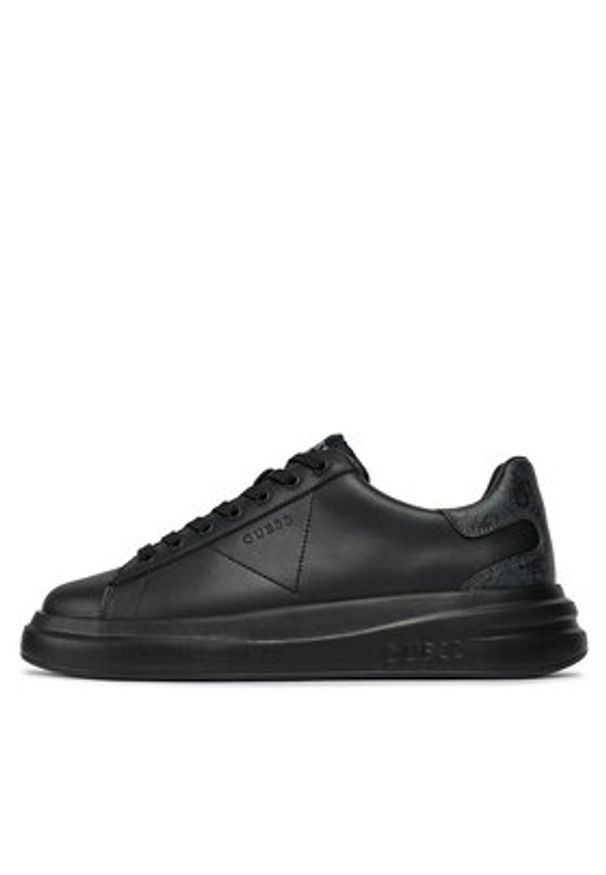 Guess Sneakersy Elba FMPVIB LEA12 Czarny. Kolor: czarny. Materiał: skóra