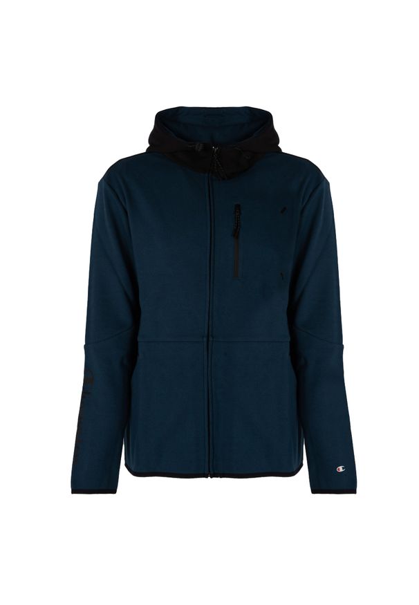 Champion Bluza "Full Zip" | 218128 | Mężczyzna | Czarny, Niebieski. Okazja: na co dzień. Kolor: czarny, niebieski, wielokolorowy. Materiał: bawełna, poliester. Wzór: napisy. Styl: klasyczny, sportowy, casual
