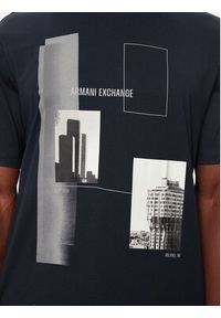 Armani Exchange T-Shirt 6DZTHZ ZJBYZ 65BR Granatowy Regular Fit. Kolor: niebieski. Materiał: bawełna #4