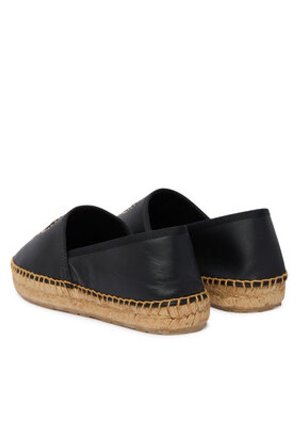 Love Moschino - LOVE MOSCHINO Espadryle JA10532G0OIA0000 Czarny. Kolor: czarny. Materiał: skóra
