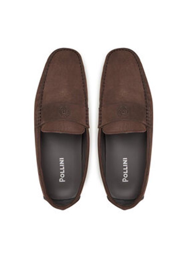 Pollini Mokasyny SB10402G0MUV0301 Brązowy. Kolor: brązowy. Materiał: skóra, nubuk