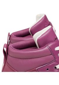 Calvin Klein Jeans Sneakersy Basket Cupsole Mid Lth Mono YW0YW00877 Fioletowy. Kolor: fioletowy. Materiał: skóra