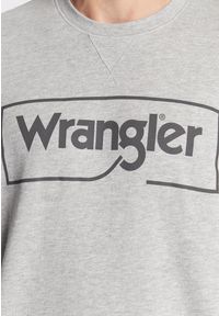 Wrangler - WRANGLER FRAME LOGO CREW MĘSKA BLUZA NADRUK MID GREY W662HAX37 112320241. Okazja: na co dzień. Materiał: jeans, skóra, bawełna. Długość rękawa: długi rękaw. Długość: długie. Wzór: nadruk. Sezon: lato. Styl: casual, klasyczny #6