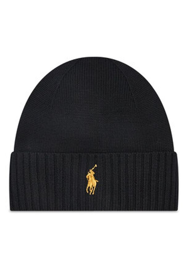 Czapka Polo Ralph Lauren - 710886137008 Black. Kolor: czarny. Materiał: materiał, wełna