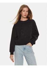 Guess Bluza W4BQ07 K9Z21 Czarny Regular Fit. Kolor: czarny. Materiał: bawełna