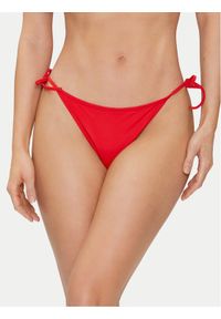 Calvin Klein Swimwear Dół od bikini KW0KW02431 Czerwony. Kolor: czerwony. Materiał: syntetyk #1