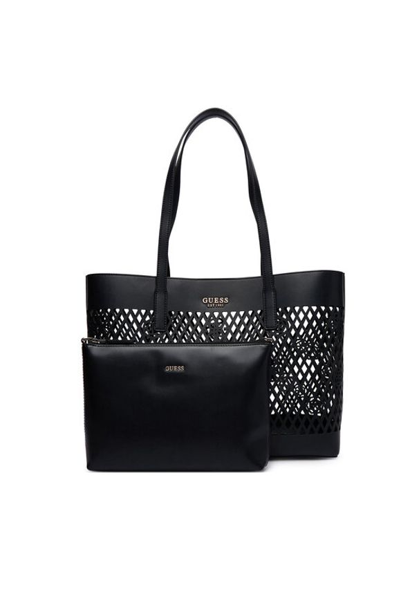 Guess Torebka Letty HWPG99 11240 Czarny. Kolor: czarny. Materiał: skórzane