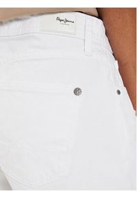 Pepe Jeans Szorty jeansowe Relaxed Short Mw PL801110TB9 Biały Relaxed Fit. Kolor: biały. Materiał: bawełna