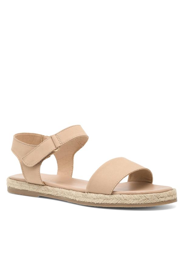 Espadryle Lasocki BRA EST-DOBRAWA-06 Beżowy. Kolor: beżowy. Materiał: skóra