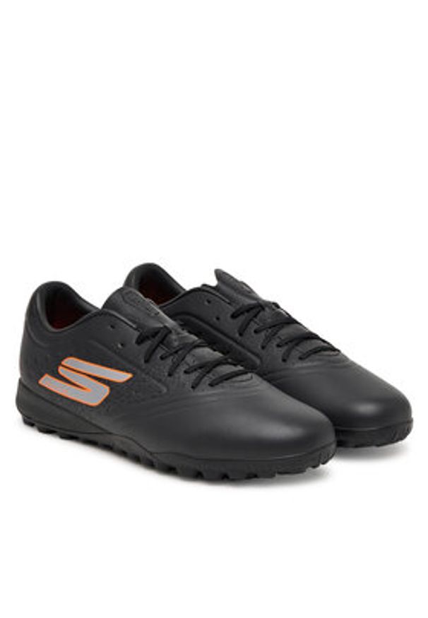 skechers - Skechers Buty do piłki nożnej Gold Tf 252016 BKOR Czarny. Kolor: czarny. Materiał: skóra