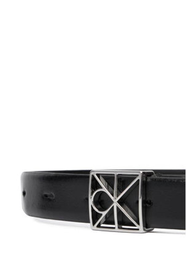 Calvin Klein Pasek Damski Emblem Buckle 25Mm Fixed Smooth LV04F7072G Czarny. Kolor: czarny. Materiał: skóra