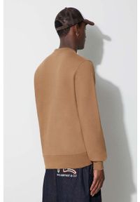 Lacoste bluza męska kolor brązowy gładka. Kolor: brązowy. Materiał: bawełna, poliester. Wzór: gładki #4