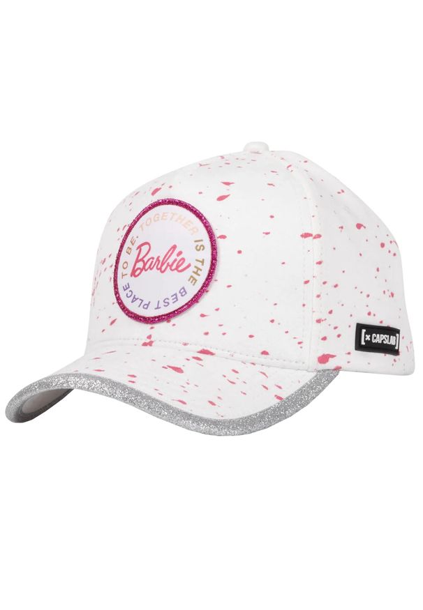 CapsLab - Czapka z daszkiem Capslab Barbie Logo White/Pink - CL/BA1/2/CB/BAR2. Kolor: biały