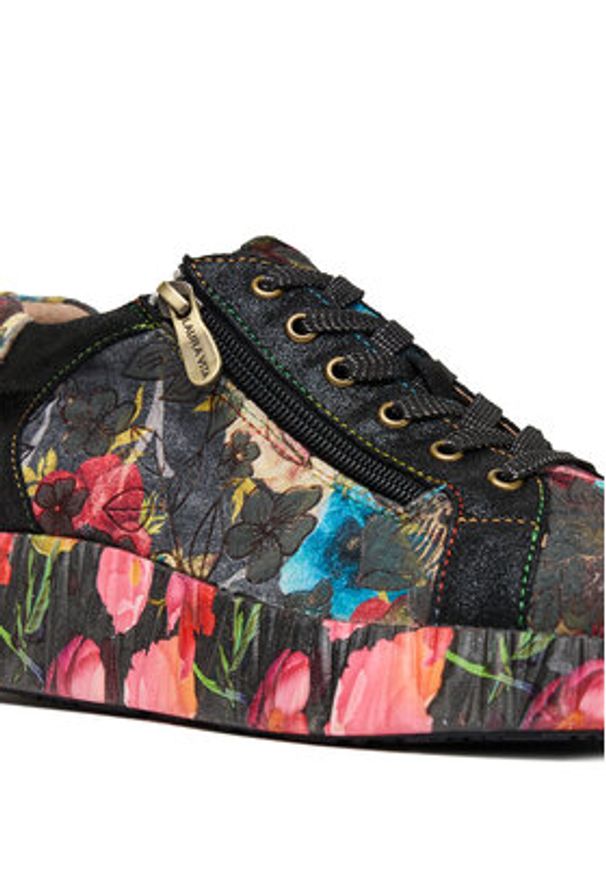 Laura Vita Sneakersy Nikito 04 Czarny. Kolor: czarny. Materiał: materiał