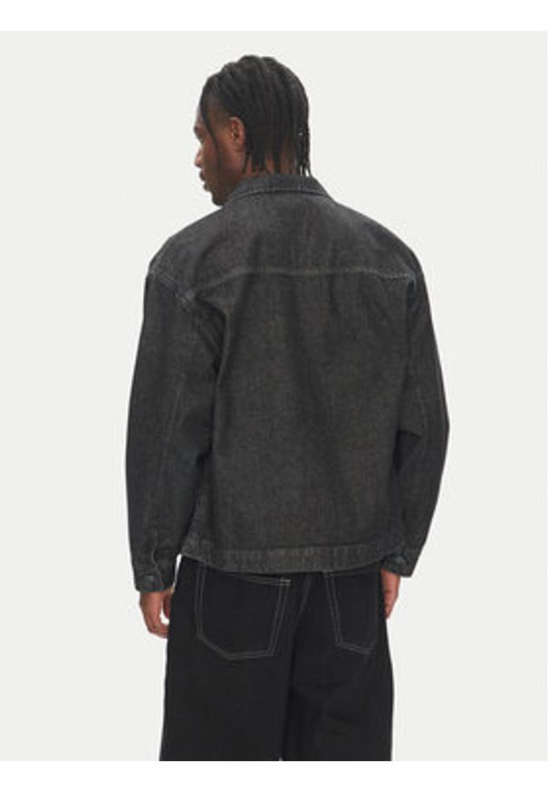 DC Shoes Kurtka jeansowa Pit Crew Jacket ADYJK03206 Czarny Boxy Fit. Kolor: czarny. Materiał: bawełna