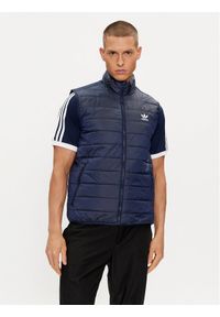 Adidas - adidas Kamizelka Padded Stand Collar Puffer Vest HL9216 Niebieski Regular Fit. Kolor: niebieski. Materiał: syntetyk #1