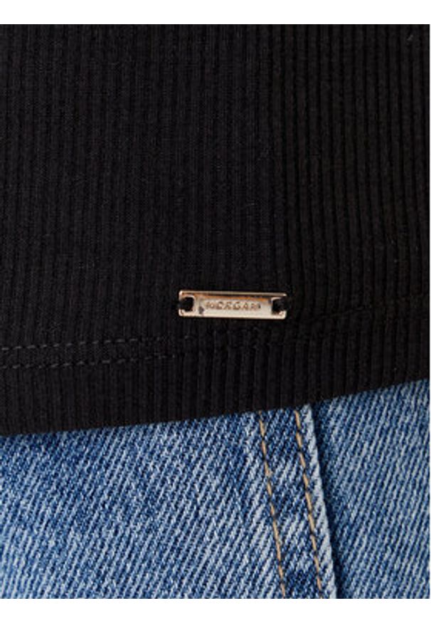 Morgan Bluzka 252-DALI Czarny Slim Fit. Kolor: czarny. Materiał: wiskoza, syntetyk