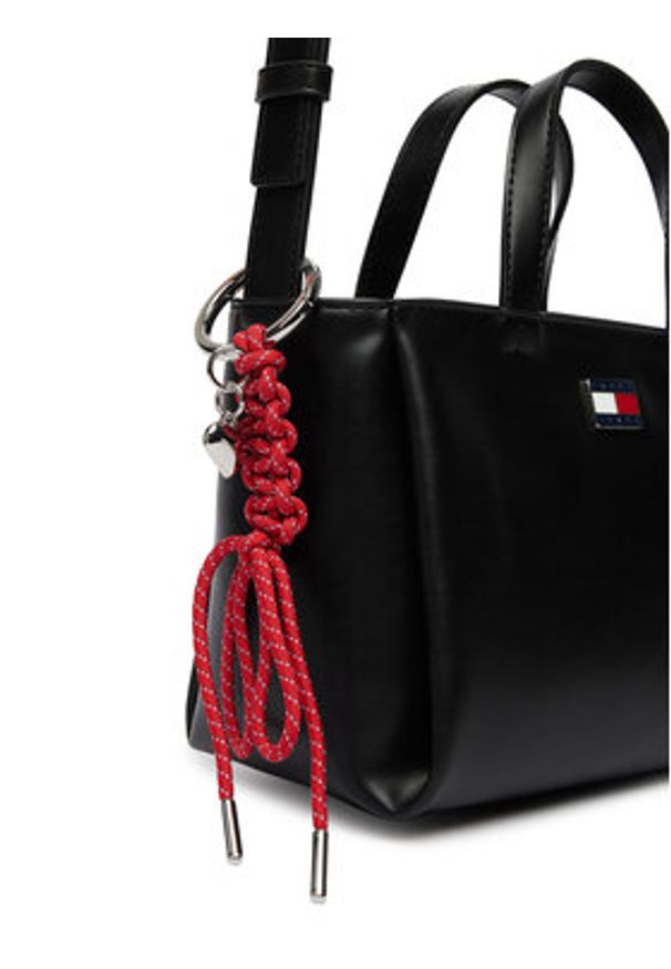Tommy Jeans Torebka Tjw City Charm Mini Tote AW0AW18580 Czarny. Kolor: czarny. Materiał: skórzane
