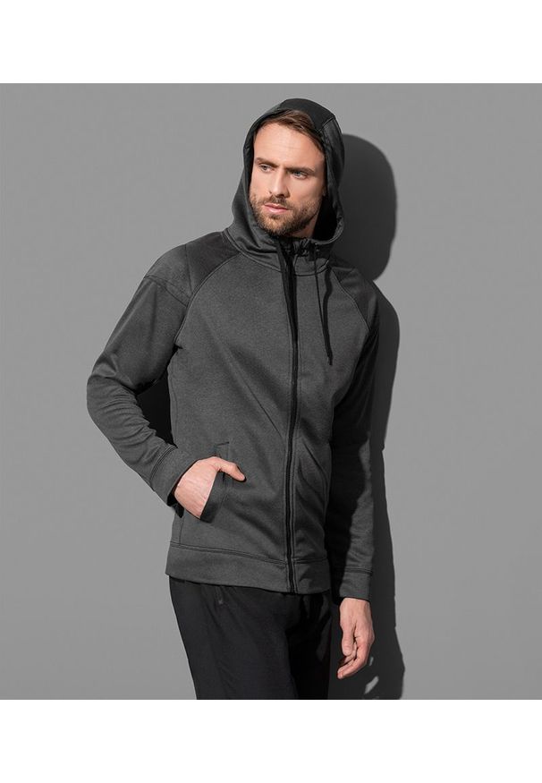 Stedman - Kurtkobluza, Kurtka, Bluza Grafitowa, Sportowa, 100% ACTIVE-DRY Poliester. Okazja: na co dzień. Kolor: szary. Materiał: poliester. Długość rękawa: raglanowy rękaw. Styl: sportowy