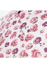 Wittchen - Parasol automatyczny wzorzysty biało-różowy. Kolor: różowy, wielokolorowy, biały. Materiał: materiał, poliester, włókno #4