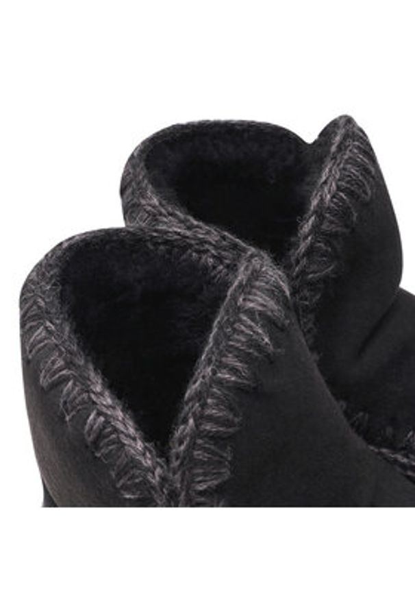 Mou Śniegowce Eskimo 18 Glitter Logo MU.FW101050A Czarny. Kolor: czarny. Materiał: skóra