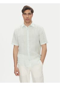 BOSS Koszula 50537382 Niebieski Regular Fit. Kolor: niebieski. Materiał: len #1