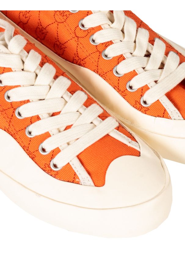 Pinko Sneakersy "Antony 1" | 1H210F Y84K | Kobieta | Pomarańczowy. Nosek buta: okrągły. Kolor: pomarańczowy. Materiał: tkanina