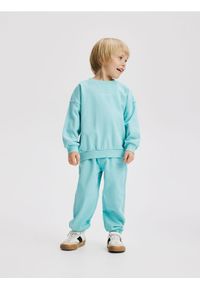 Reserved - Bawełniane spodnie jogger - miętowy. Kolor: miętowy. Materiał: bawełna #1