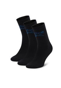 Reebok Zestaw 3 par wysokich skarpet unisex R0258-SS24 (3-pack) Czarny. Kolor: czarny. Materiał: materiał