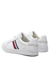 TOMMY HILFIGER - Tommy Hilfiger Sneakersy Essential Court Sneaker Stripes FW0FW08001 Biały. Kolor: biały #6