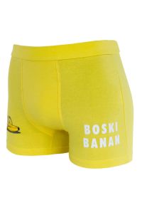 Żółte Bokserki Męskie Moraj. Kolor: żółty. Materiał: materiał #3