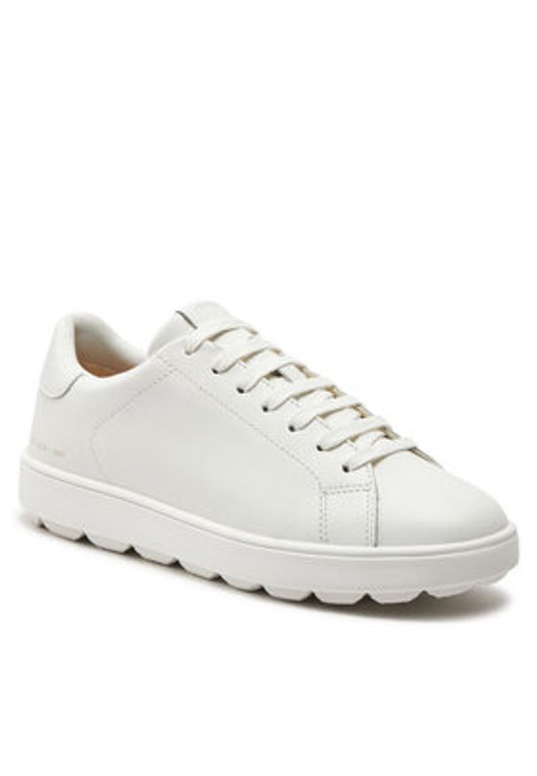 Geox Sneakersy D Spherica Ecub-1 D45WEB 00085 C1000 Biały. Kolor: biały. Materiał: skóra