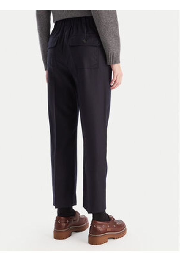 Weekend Max Mara Spodnie materiałowe Hataley 2525136022 Granatowy Regular Fit. Kolor: niebieski. Materiał: wełna