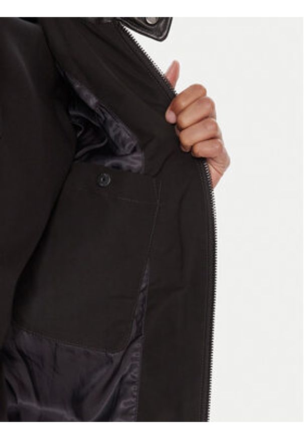 G-Star RAW - G-Star Raw Kurtka skórzana D26931-E082 Szary Regular Fit. Kolor: szary. Materiał: skóra
