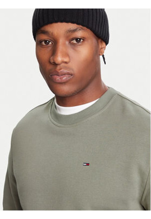 Tommy Jeans Bluza DM0DM20741 Zielony Regular Fit. Kolor: zielony. Materiał: bawełna