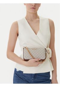 Michael Kors Torebka Jet Set 32F1GJ6W6B Beżowy. Kolor: beżowy. Materiał: skórzane #1