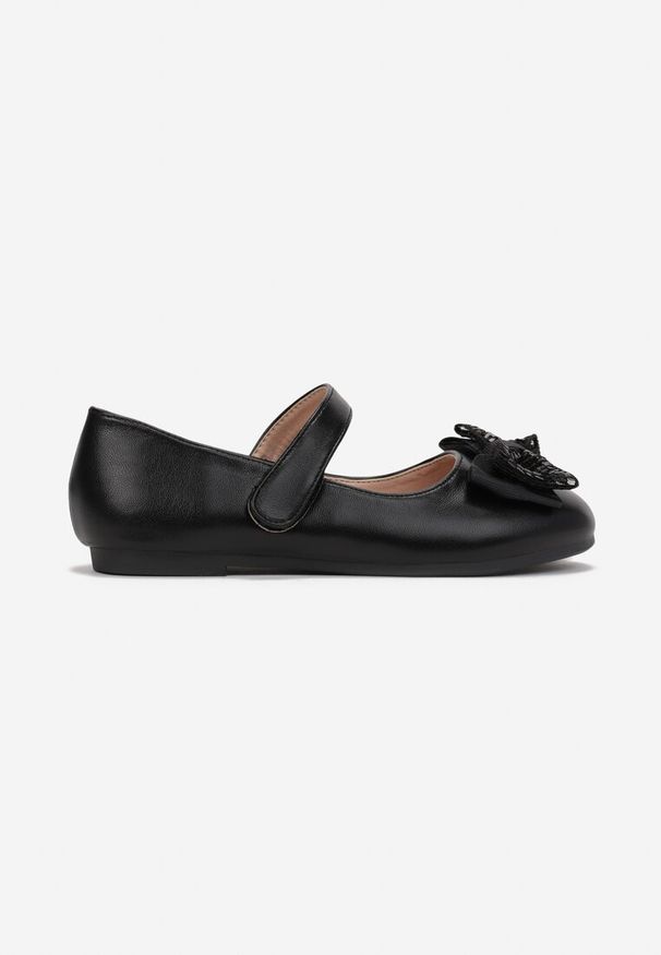 Born2be - Czarne Balerinki Thelerine. Okazja: na co dzień. Zapięcie: bez zapięcia. Kolor: czarny. Styl: casual