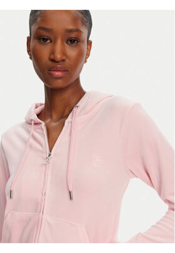 Juicy Couture Bluza Robertson JCAP176 Różowy Slim Fit. Kolor: różowy. Materiał: syntetyk