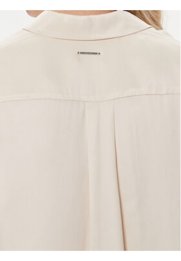 Calvin Klein Koszula K20K206299 Beżowy Relaxed Fit. Kolor: beżowy. Materiał: wiskoza