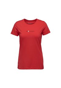 Koszulka damska Black Diamond Heritage Wordmark. Kolor: czerwony. Sport: wspinaczka #1