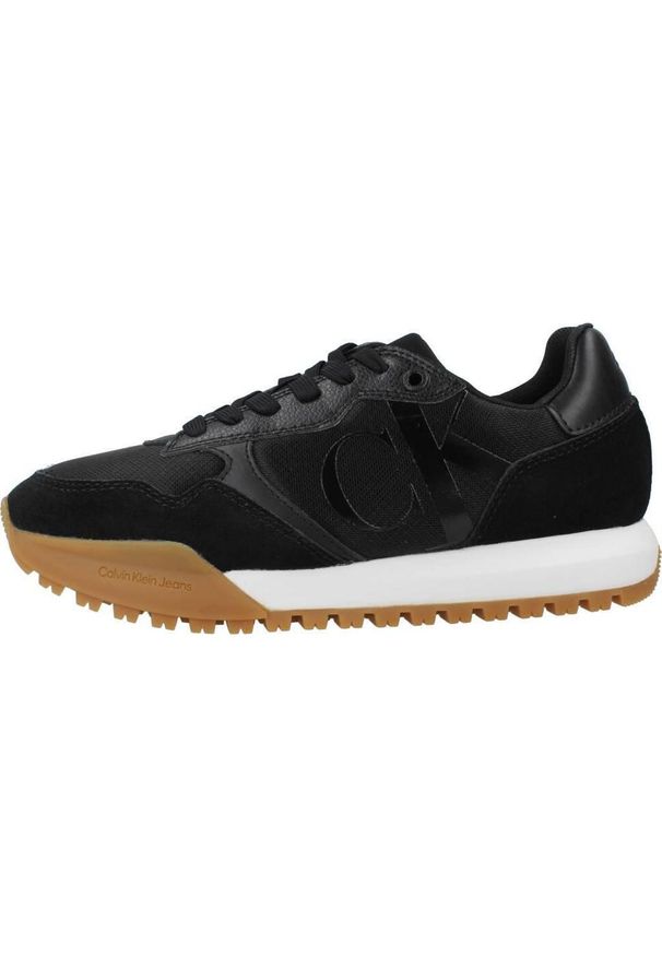 Tenisówki Calvin Klein Model Toothy Runner Bold Kolor Czarny. Kolor: czarny. Materiał: skóra, tkanina