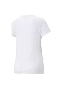 Puma - T-shirt Damski Metalik Logo Essentials. Kolor: biały
