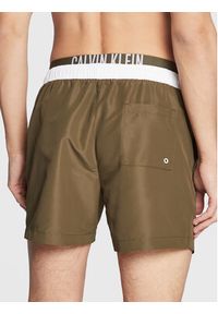 Calvin Klein Swimwear Szorty kąpielowe KM0KM00791 Khaki Regular Fit. Kolor: brązowy. Materiał: syntetyk #3