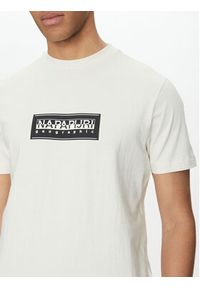 Napapijri T-Shirt S-box Logo NP0A4I3L Écru Regular Fit. Materiał: bawełna #4