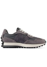 Buty New Balance U327WTG - szare. Okazja: na co dzień. Zapięcie: sznurówki. Kolor: szary. Materiał: guma, skóra, zamsz, prążkowany, materiał. Szerokość cholewki: normalna