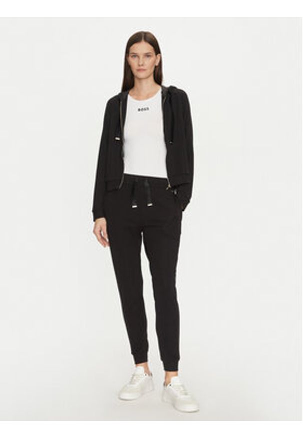 BOSS Spodnie dresowe 50535841 Czarny Regular Fit. Kolor: czarny. Materiał: syntetyk